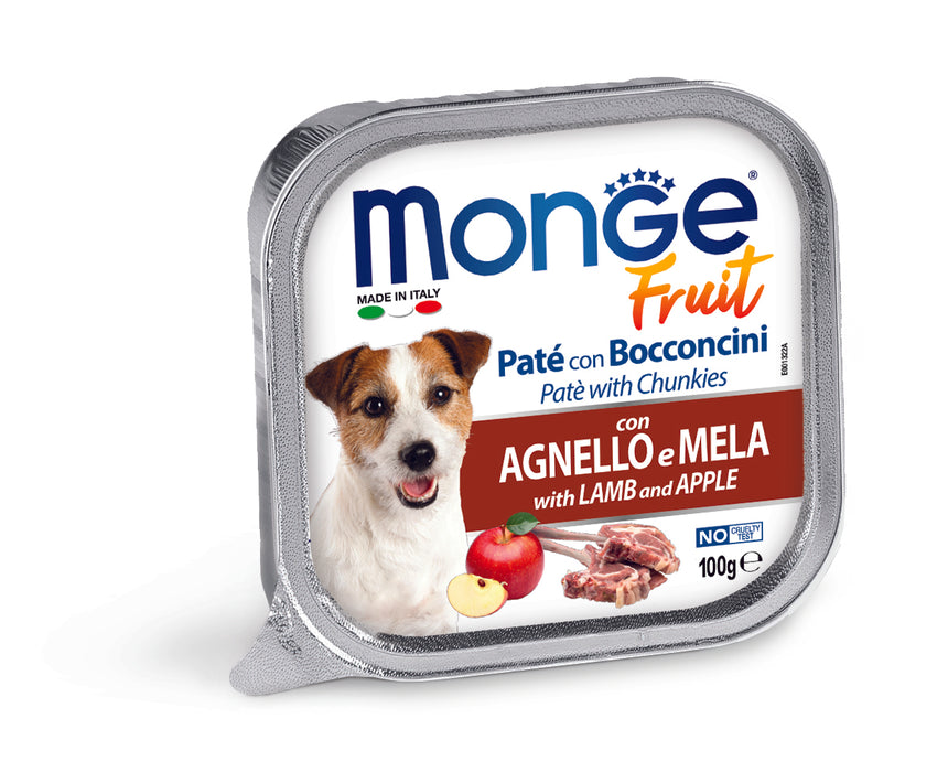 Monge Fruit Paté and Chunkies with Lamb & Apple Pate 100g