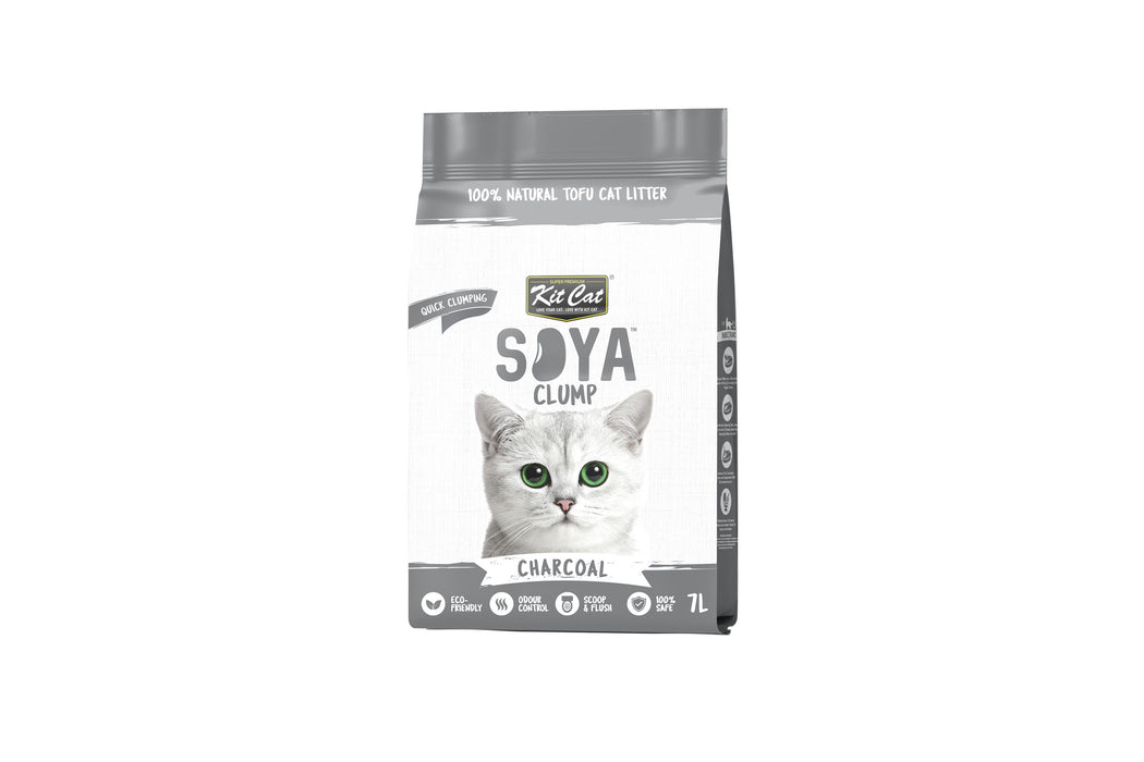 Kit Cat Soya Clump Charcoal Cat Litter 7L