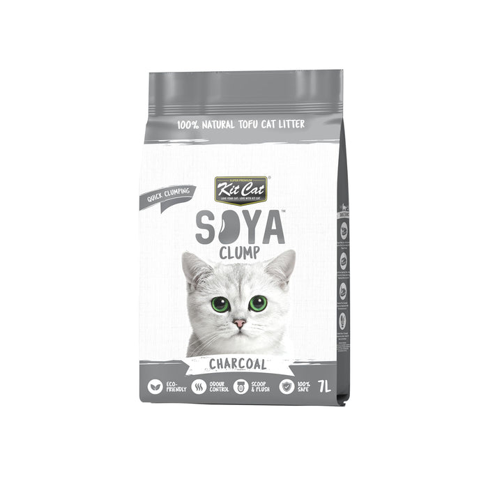Kit Cat Soya Clump Charcoal Cat Litter 7L