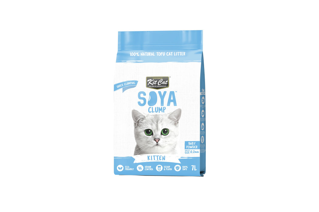 Kit Cat Soya Clump Kitten Baby Powder Cat Litter 7L