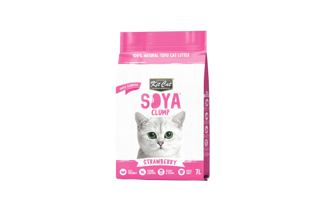 Kit Cat Soya Clump Strawberry Cat Litter 7L