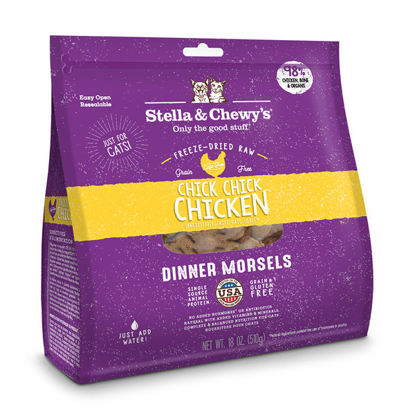 Stella & Chewy's Cat Freeze Dried Dinner Morsels Chick, Chick, Chicken 18oz