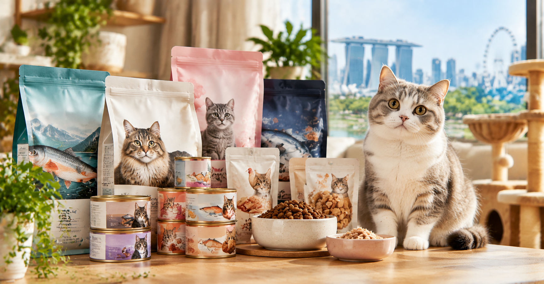 Best cat food brands Singapore 2026 with premium wet and dry cat food products for indoor cats