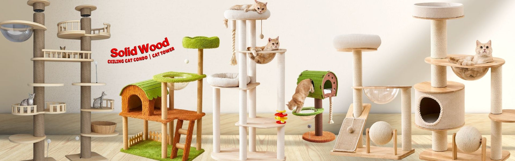 Solid wood cat trees, condos, and scratchers for Singapore HDB flats and condos by Neko.SG