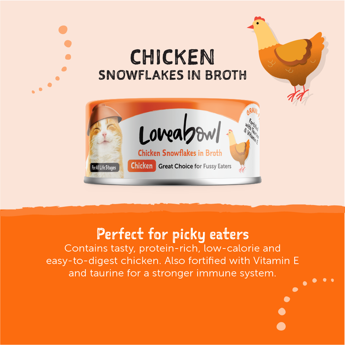 Loveabowl Chicken Snowflakes In Broth 70g