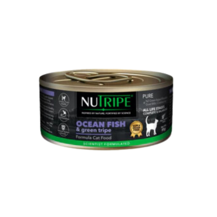 Nutripe Cat Pure Ocean Fish with Green Tripe Gum Free 95g