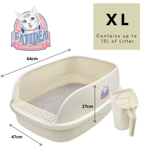 Catidea Big Bread Cat Litter Box Cream XL