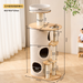 The Axis Signature 127cm solid wood cat condo tower with enclosed levels