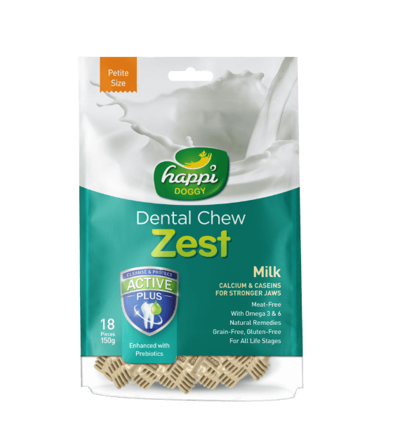 Happi Doggy Zest Milk Dental Chew Petite 150g