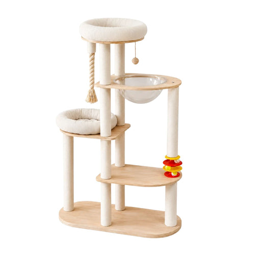 154cm Loft & Ball luxury cat condo with solid wood scratching house