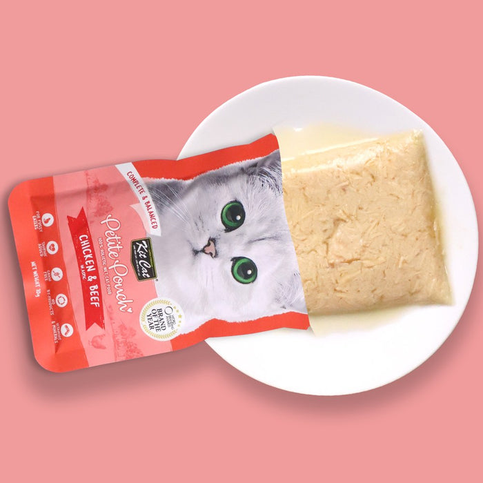 Kit Cat Petite Pouch - Chicken & Beef In Aspic 70g