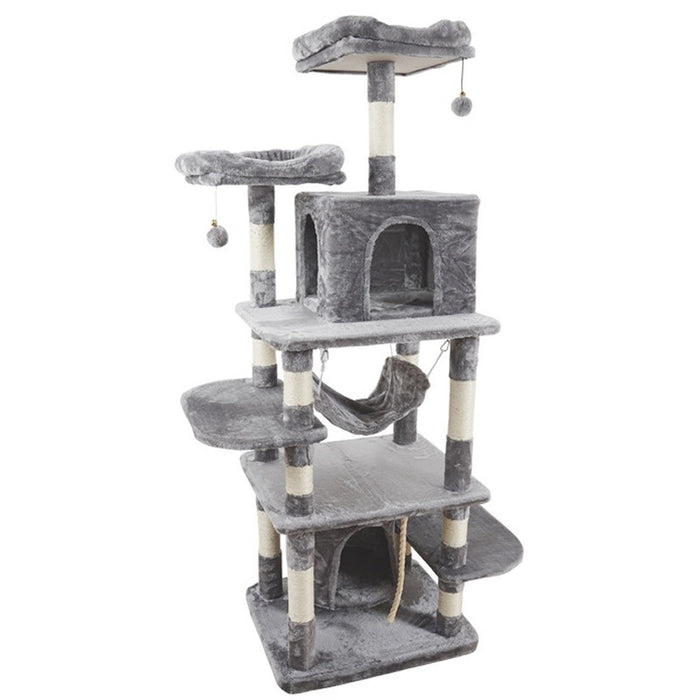 170cm Klara Solid Wood Cat Tower packaging and full view