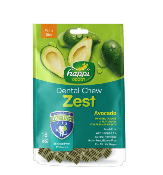 Happi Doggy Zest Avocado Dental Chew Petite 150g