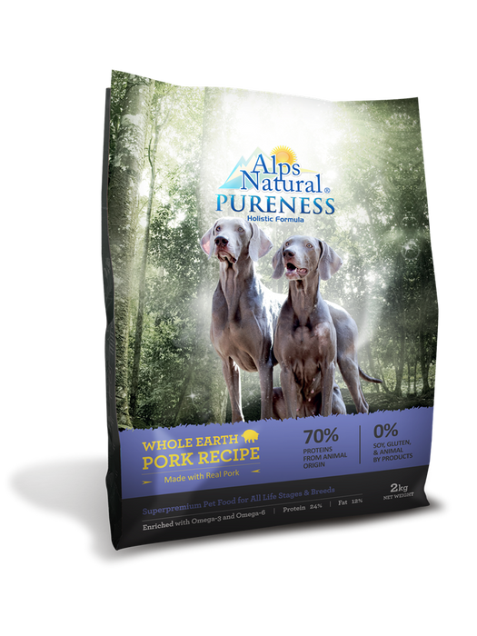 Alps Natural Pureness Holistic Pork Dry Dog Food 2kg
