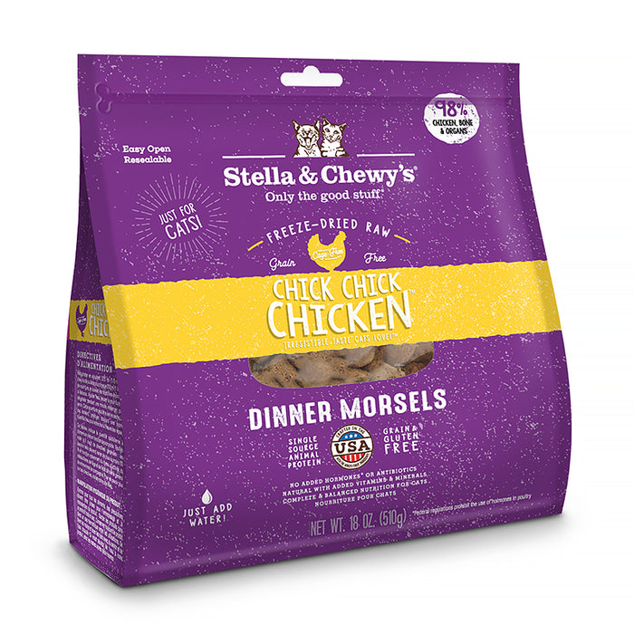 Stella & Chewy's Cat Freeze Dried Dinner Morsels Chick, Chick, Chicken 18oz