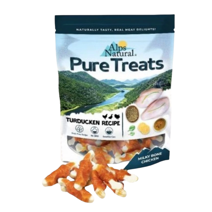 Alps Natural Pure Dog Treats Turducken Recipe 100g - Milky Bone Chicken