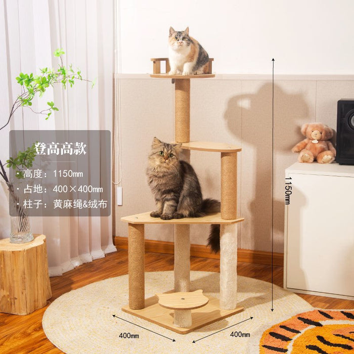 115cm Plywood & Sisal Cat Condo