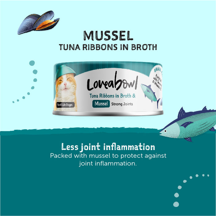 Loveabowl Tuna Ribbons In Broth With Mussel 70g