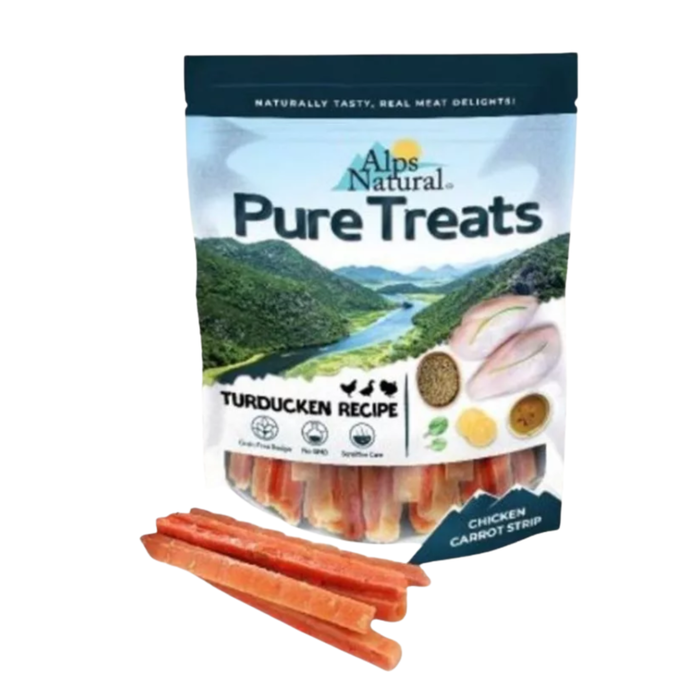 Alps Natural Pure Treats Turducken Recipe 100g - Chicken Carrot Strip