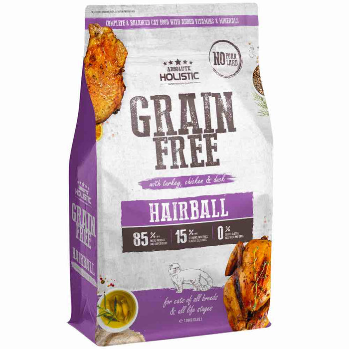 Absolute Holistic Grain Free Dry Cat Food - Hairball 10lbs