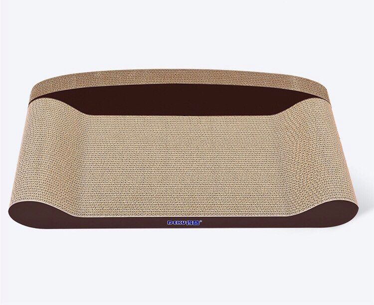 83cm Brown Cat Scratch Board - Durable Recyclable Cardboard with Catnip