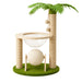 71.5cm Coconut Tree cat climbing frame with scratching post and sisal ball toy
