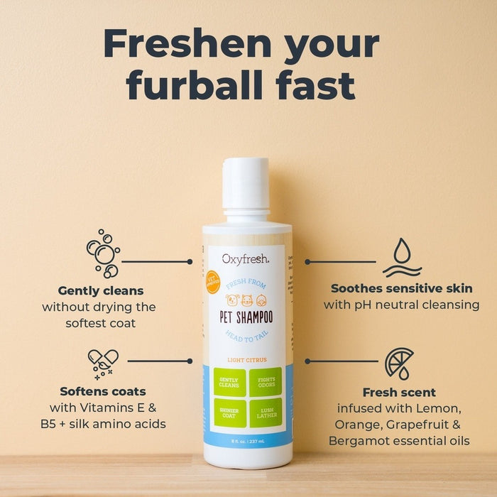 Oxyfresh Shiny Coat Anti-Itch Cats & Dogs Shampoo Gentle Formula Sensitive Skin 8oz / 237ml