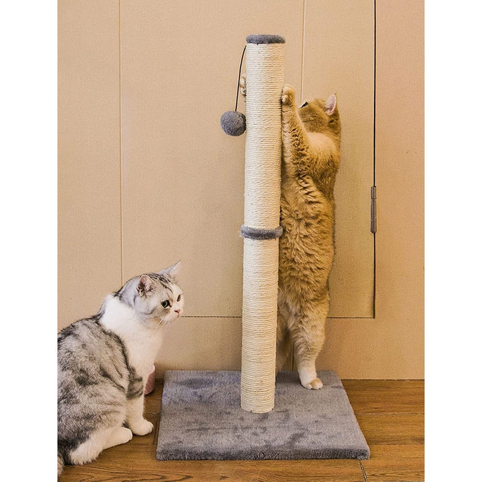 88cm Tall Cat Scratching Post / Pole (Light Grey)