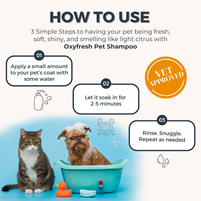 Oxyfresh Shiny Coat Anti-Itch Cats & Dogs Shampoo Gentle Formula Sensitive Skin 8oz / 237ml