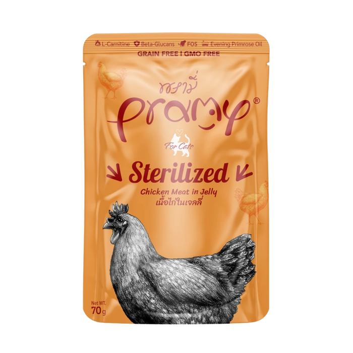 Pramy Cat Sterilized Chicken Meat In Jelly 70g