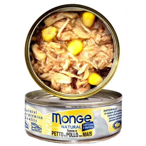 Monge Cat Natural Tuna & Chicken with Corn 80g
