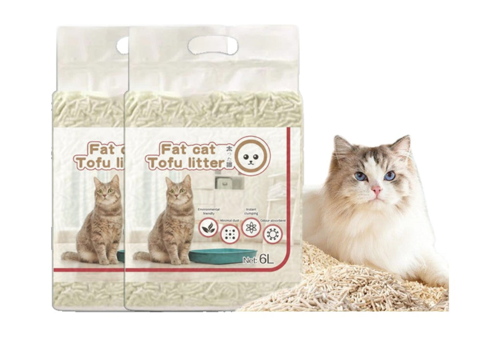 Fat Cat Tofu & Bentonite Charcoal Cat Litter 6L