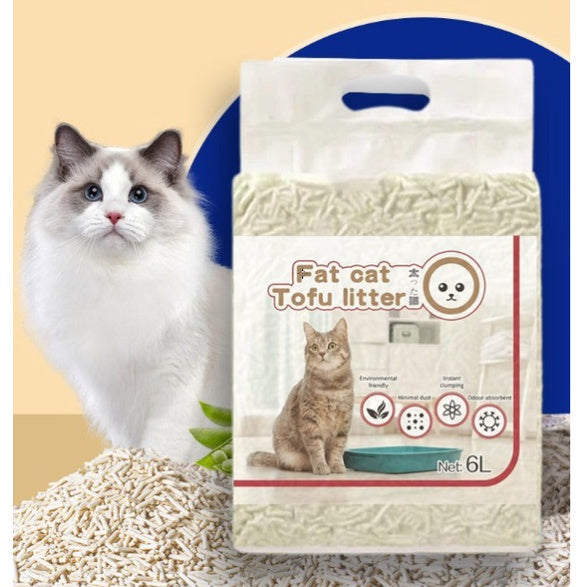 Fat Cat Tofu & Bentonite Charcoal Cat Litter 6L