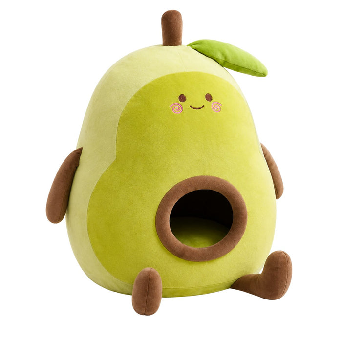 Avocado plush cat house