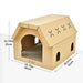 Cat Scratcher Cardboard Classic Cat House Scratching Post packaging and full view