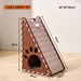 Choco triangular vertical cat bed with felt sides and scratch-resistant claw board