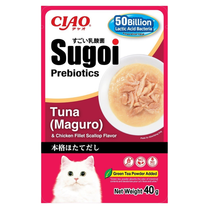 Ciao Sugoi Pouch Tuna Maguro, Chicken Fillet & Scallop 40g IC431