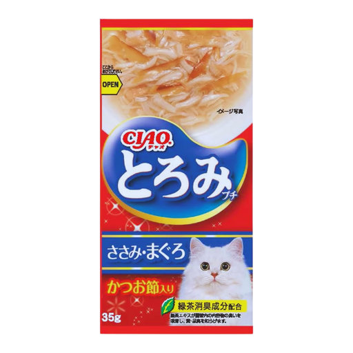 Ciao Toromi Soup Pouch Cat Wet Food Chicken Fillet, Tuna and Bonito 35g TCR-134