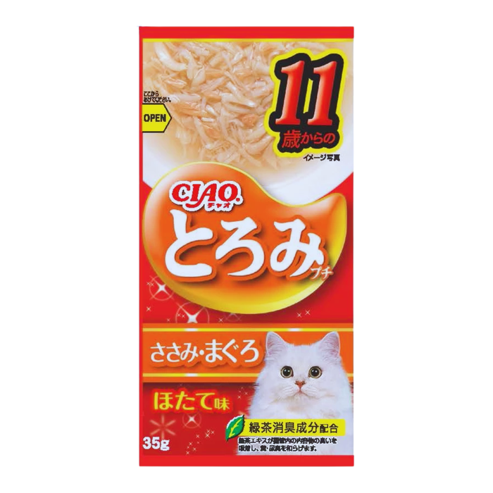 Ciao Toromi Soup Pouch Cat Wet Food Chicken Fillet and Tuna 35g TCR-135