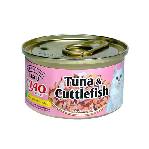 Ciao White Meat Tuna with Cuttlefish in Jelly wet cat food can 75g
