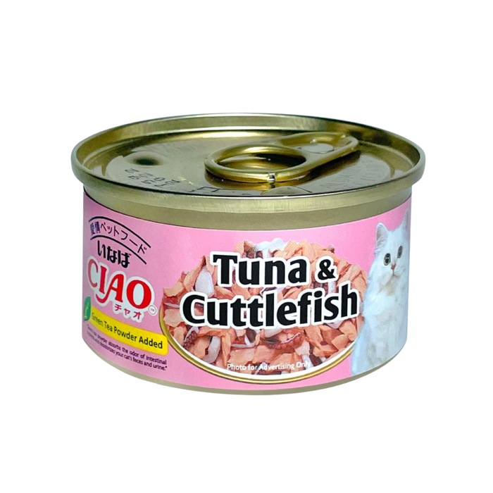 Ciao White Meat Tuna with Cuttlefish in Jelly wet cat food can 75g