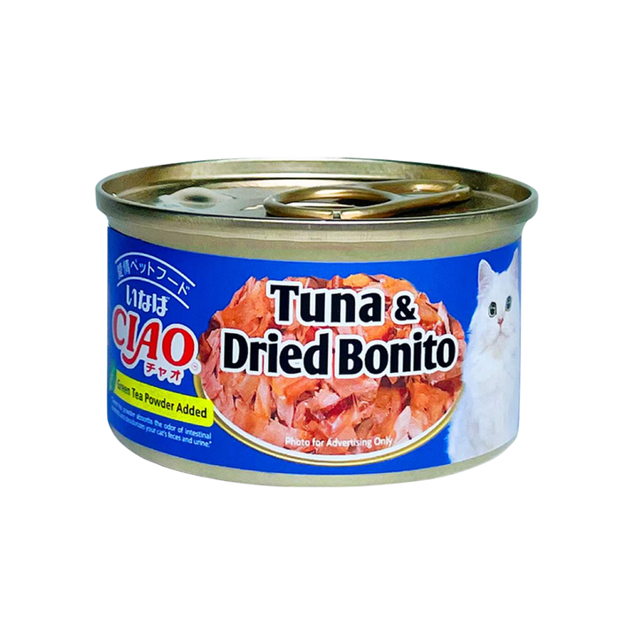 Ciao White Meat Tuna with Dried Bonito in Jelly wet cat food can 75g