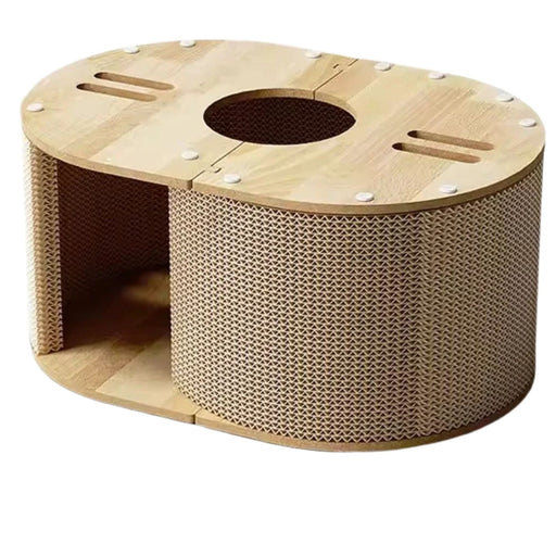 Double Holes Cat Tunnel Cat Scratch Board Cat House Cat Nest Integrated Wear-Resistant Cat Toys