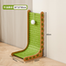 Green L-shaped felt cat scratch board, wear-resistant vertical cat scratcher toy