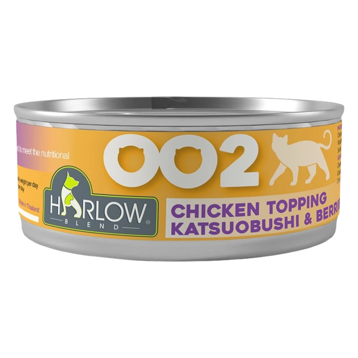 Harlow Blend 002 Chicken Topping Katsuobushi & Berries Wet Cat Food 80g