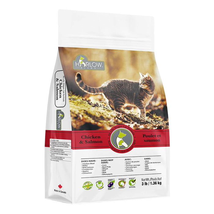 Harlow Blend Chicken & Salmon Dry Cat Food 3lbs