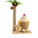 Island Tiki Tales Coconut Tree rotating chicken cat toy and scratching board
