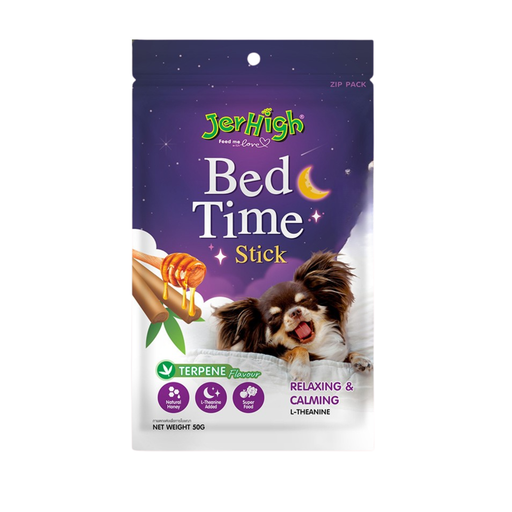 JerHigh Bed Time Stick for dogs packaging on a white background