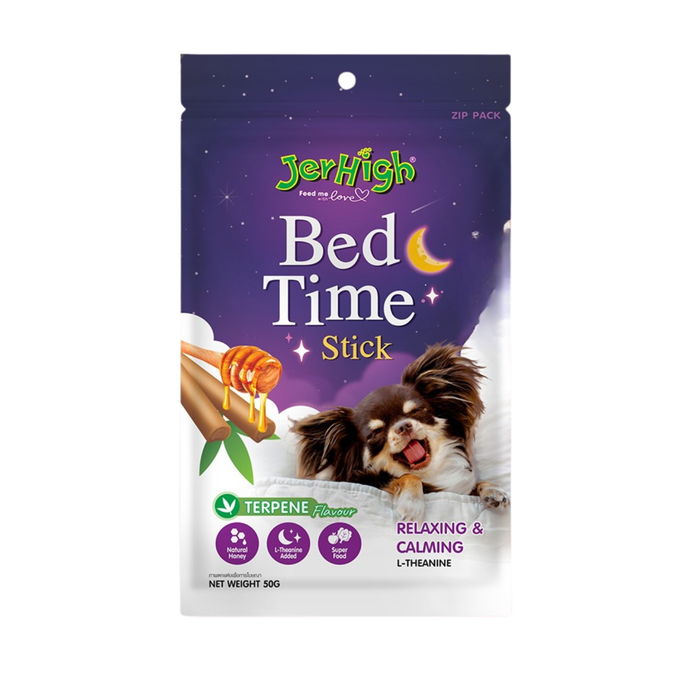 JerHigh Bed Time Stick for dogs packaging on a white background