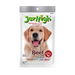 JerHigh beef stick dog treat package with a golden retriever on a white background